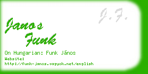 janos funk business card